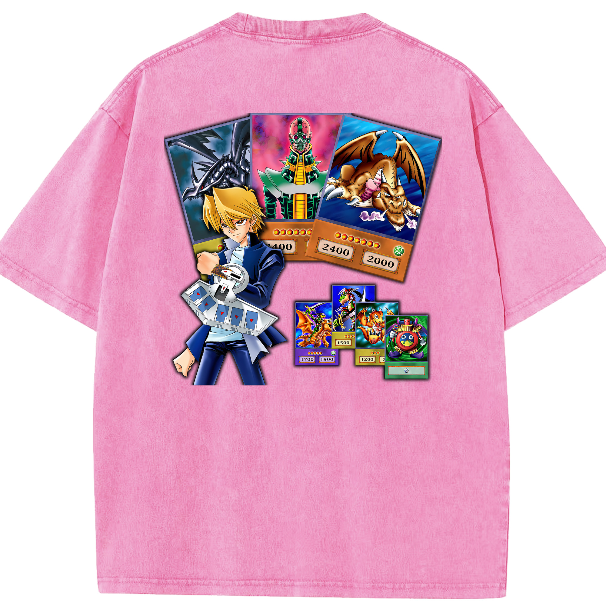 （画像用） 遊☆戯☆王 Yu-Gi-Oh! 綿100% ヴィンテージ風 半袖Tシャツ（背面プリント）